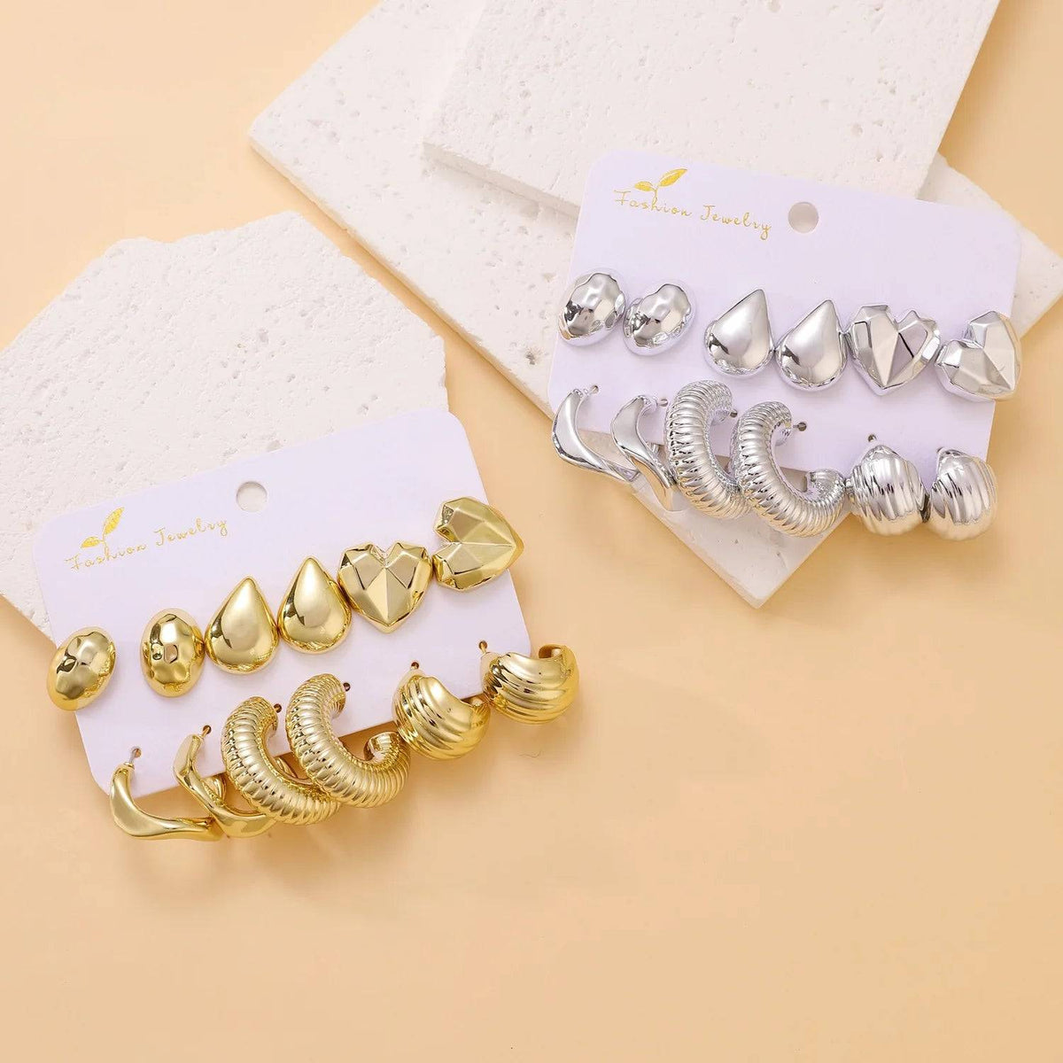 12Pcs Vintage Earrings Set Fashion Closet Clothing