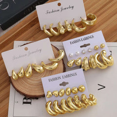 12Pcs Vintage Earrings Set Fashion Closet Clothing