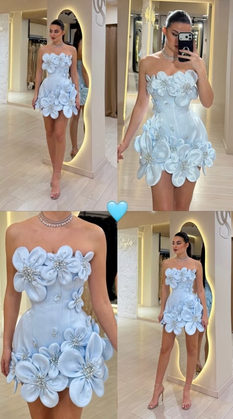 Tena 3D Flower Mini Dress