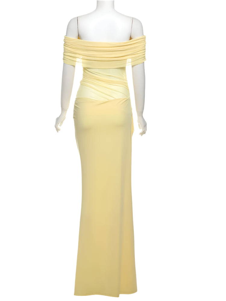 Anastasia Ruched Maxi Dress Fashion Closet Clothing