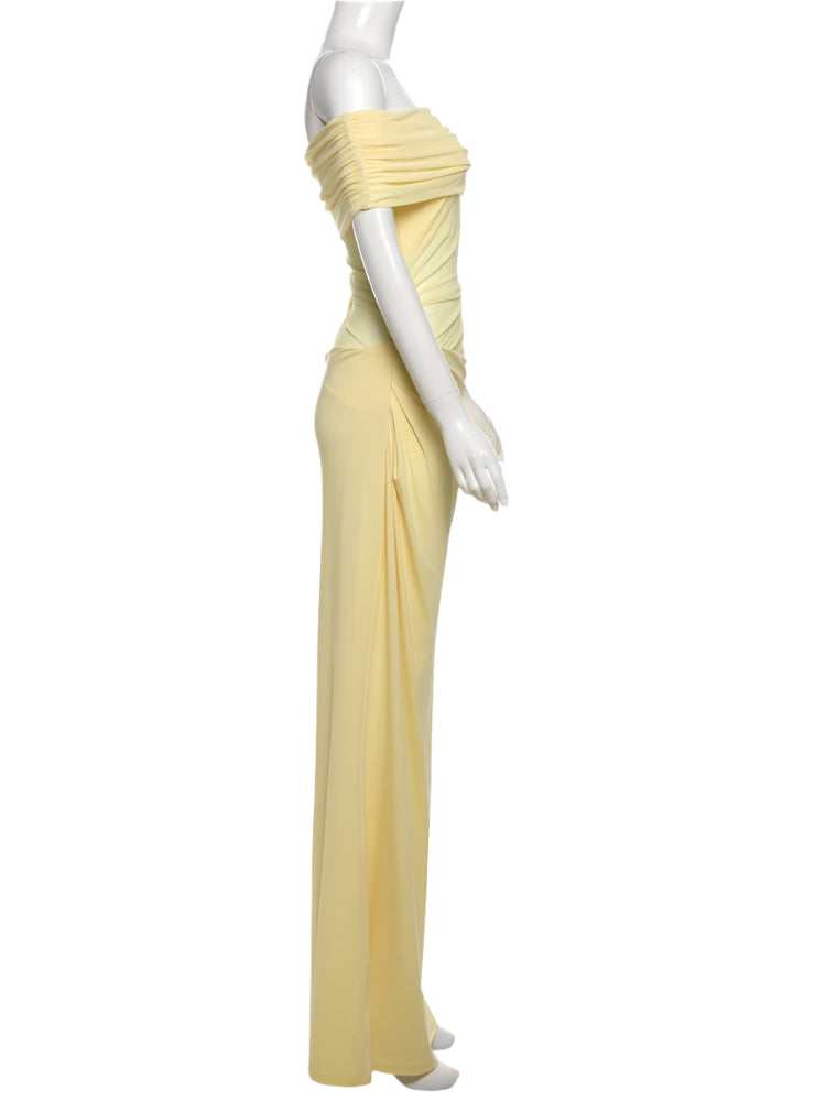 Anastasia Ruched Maxi Dress Fashion Closet Clothing