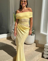 Anastasia Ruched Maxi Dress Fashion Closet Clothing