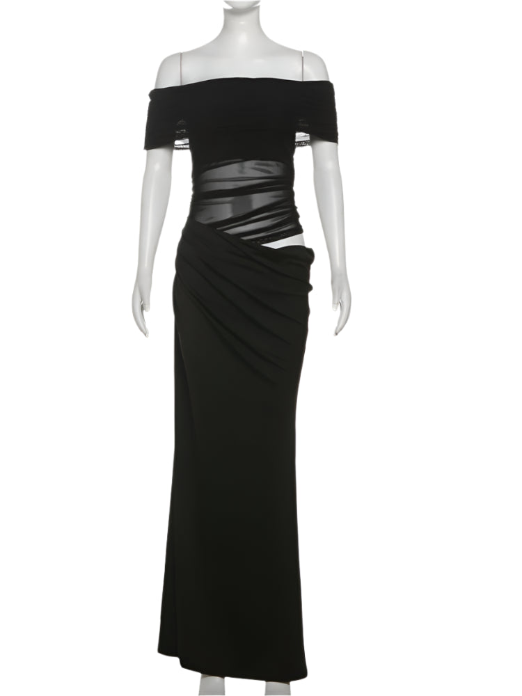 Anastasia Ruched Maxi Dress Fashion Closet Clothing