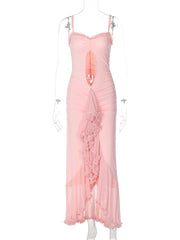 Berna Ruched Maxi Dress Fashion Closet Clothing