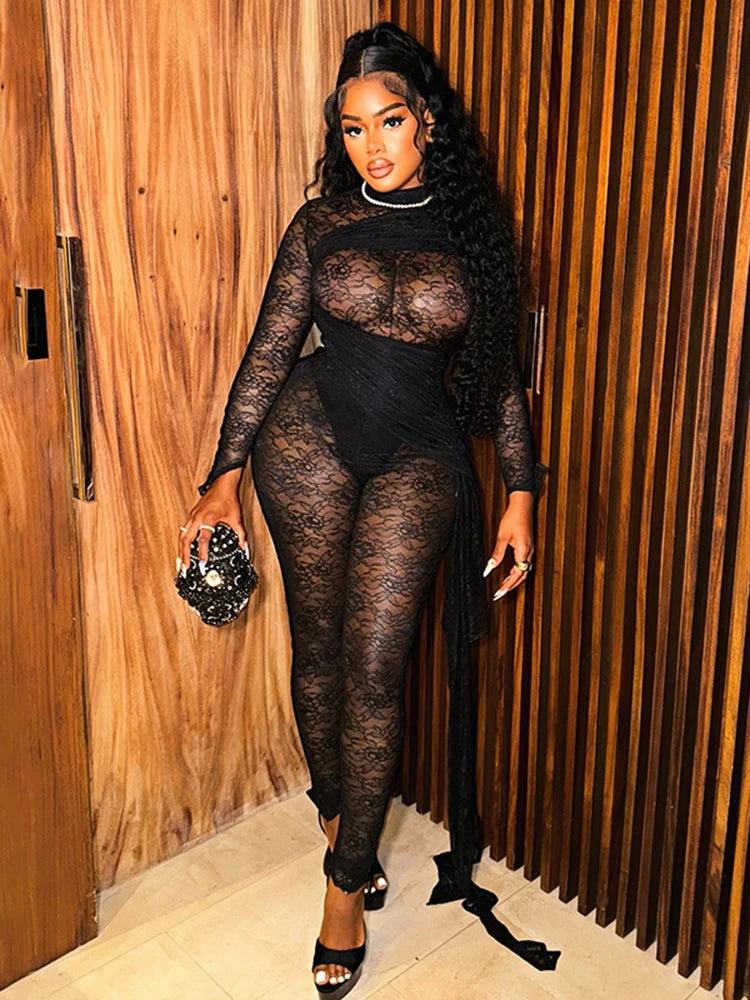 Bianca Mesh Jumpsuit Fashion Closet Clothing