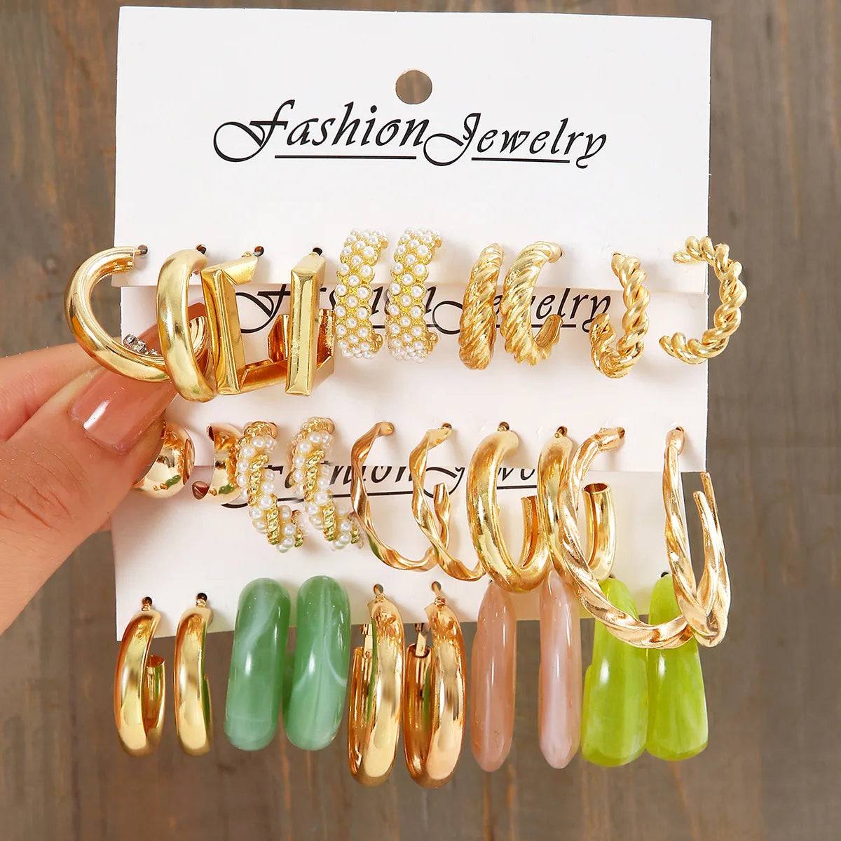 Bohemia Vintage Hoop Earring Set Fashion Closet Clothing