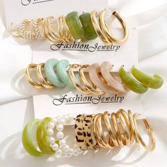 Bohemia Vintage Hoop Earring Set Fashion Closet Clothing