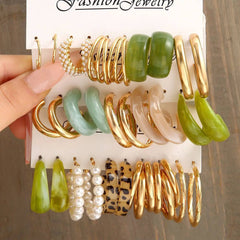 Bohemia Vintage Hoop Earring Set Fashion Closet Clothing