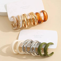 Bohemian Acrylic Earrings Set Fashion Closet Clothing