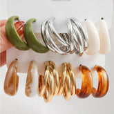 Bohemian Acrylic Earrings Set Fashion Closet Clothing