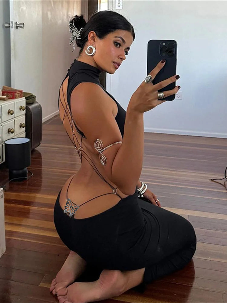 Butterfly Maxi Dress Fashion Closet Clothing