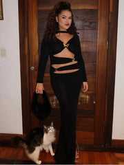 Butterfly Pins Maxi Dress Fashion Closet Clothing