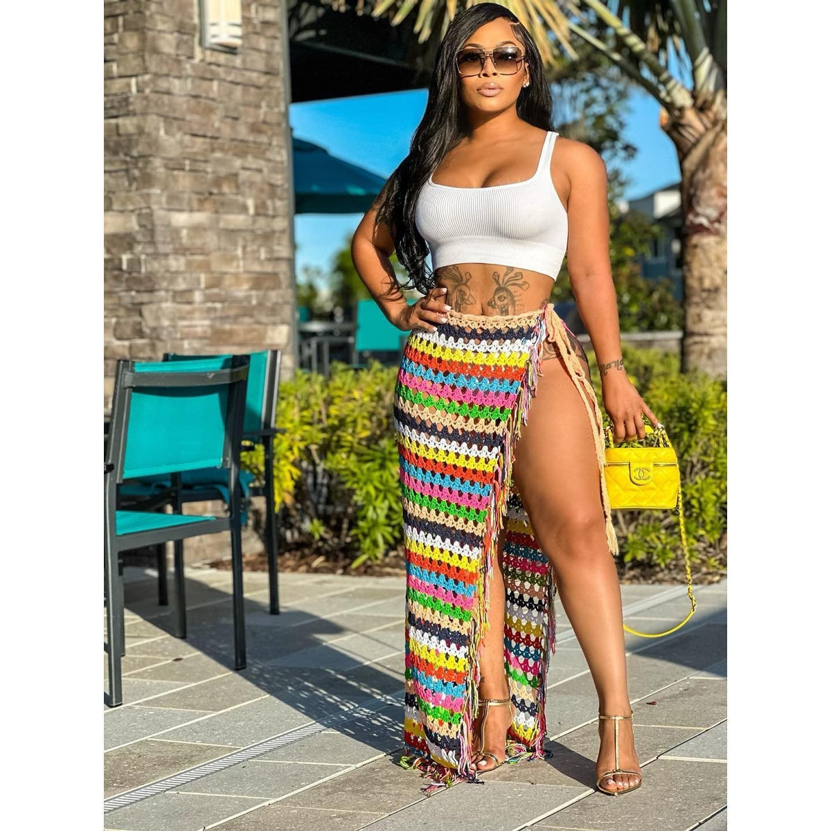 Cancun Vibe Crochet Skirt Fashion Closet Clothing