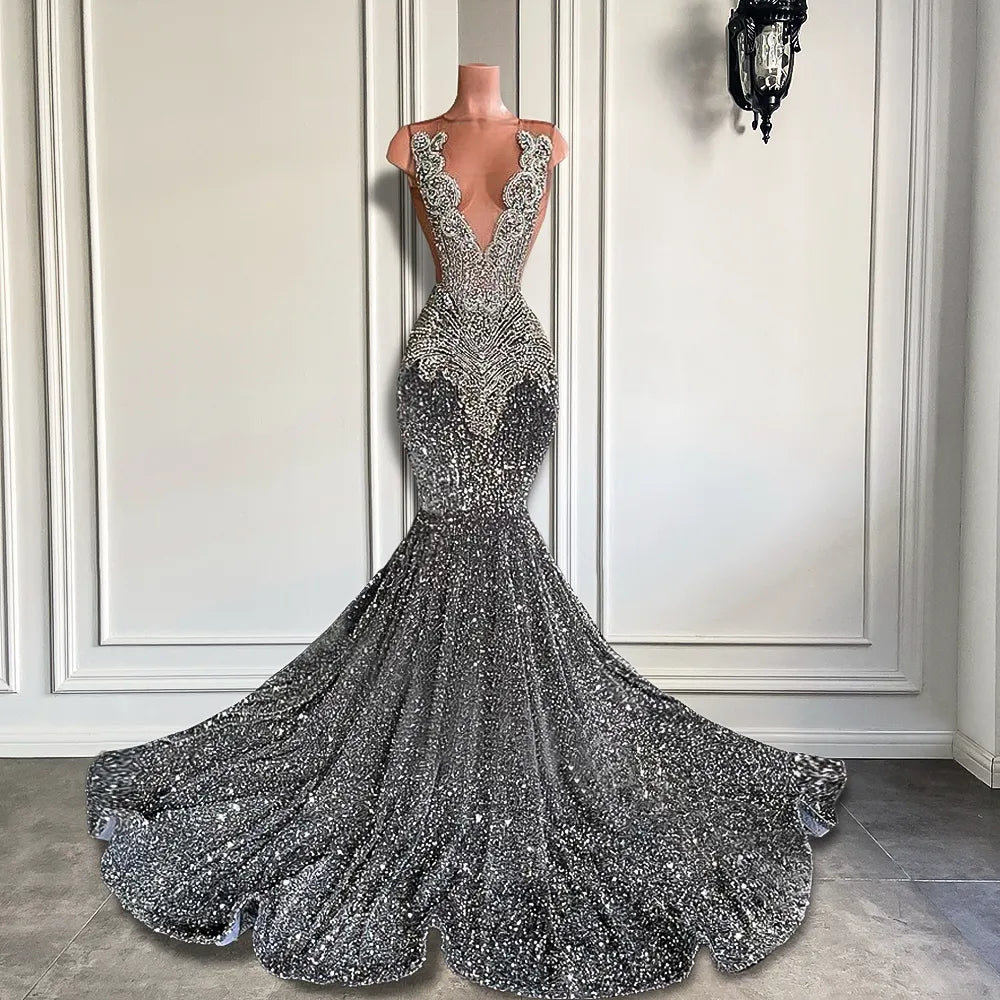 Carli Sequin Mermaid Dress Fashion Closet Clothing