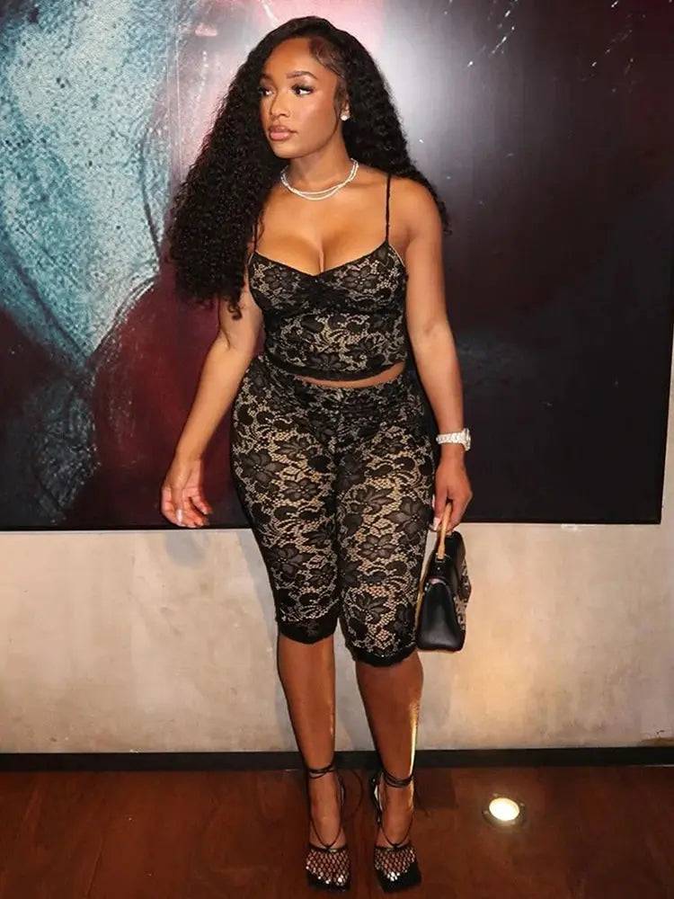 Carolyn Mesh Pants Set Fashion Closet Clothing