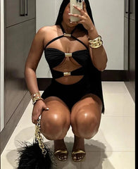 Chic Buckle Romper Fashion Closet Clothing