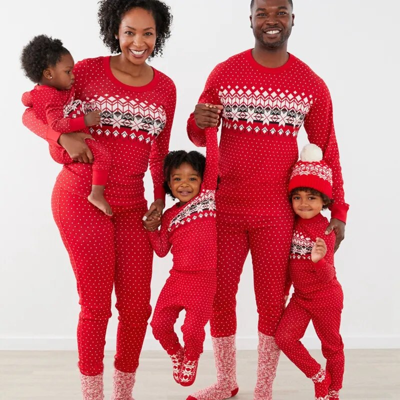 Christmas Family Pajamas Set Fashion Closet Clothing