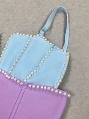 Cocktail Feather Bandage Midi Dress Fashion Closet Clothing