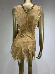 Crystal Swan Mini Dress Fashion Closet Clothing