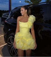 Dahlia Dream Ruffled Mini Dress Fashion Closet Clothing