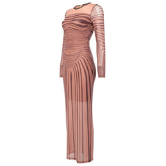 Debbie Sheer Mesh Maxi Dress Fashion Closet Clothing
