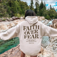 Faith Over Fear Hoodie Shirt (Unisex) Fashion Closet Clothing