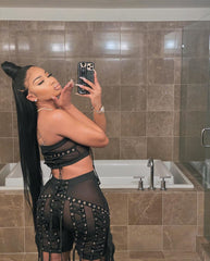 Feeling My Mesh Short Set Fashion Closet Clothing