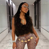 Fur Crop Vest Coat Fashion Closet Clothing