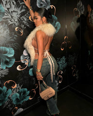 Fur Top Vest Fashion Closet Clothing