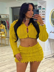 Gloria Knit Skirt Set Fashion Closet Clothing