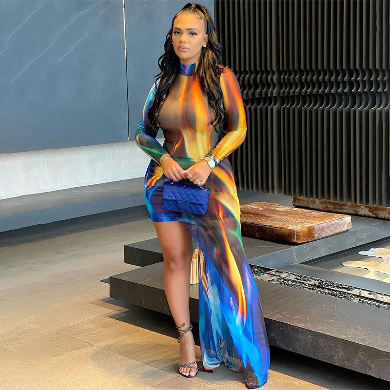 Irregular Ruched Maxi Dress Fashion Closet Clothing