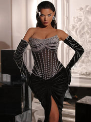 Janelle Velvet Maxi Dress Fashion Closet Clothing