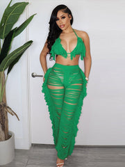 Kamaya Tassel Pants Set Fashion Closet Clothing