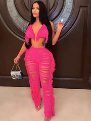 Kamaya Tassel Pants Set Fashion Closet Clothing