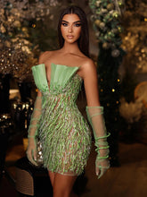 Kiana Beading Mini Dress Fashion Closet Clothing