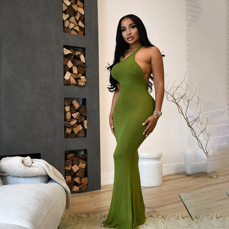 Green bodycon clearance maxi dress