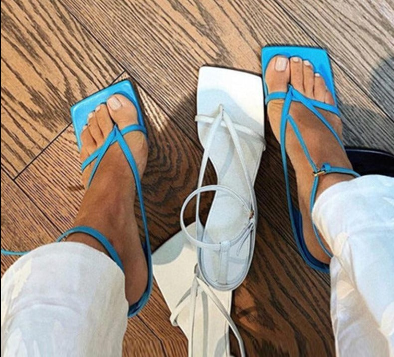 Layla Square Toe High Heel Fashion Closet Clothing