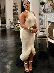 Loren Knit Tassel Dress Fashion Closet Clothing