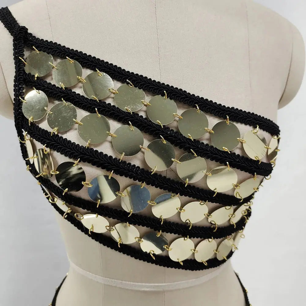 Luxe Sequins Mini Skirt Set Fashion Closet Clothing