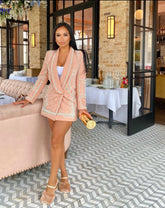 Luxurious Pearl Blazer/Dress Fashion Closet Clothing