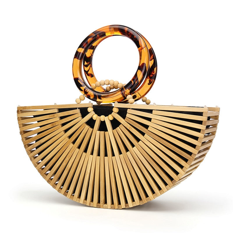 Luxury Bamboo Clutch Handbag Fashion Closet Clothing