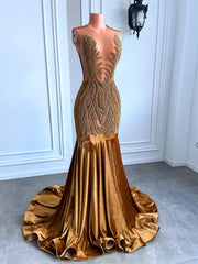 Luxury Velvet Mermaid Dress Fashion Closet Clothing