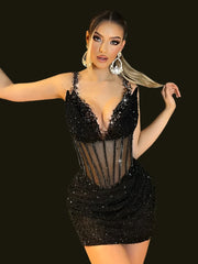 Marla Luxury Sequins Dress Fashion Closet Clothing