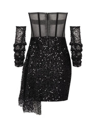 Masterpiece Sequins Mini Dress Fashion Closet Clothing