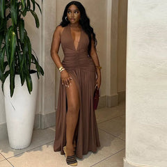 Mercy Pleated Maxi Dress Fashion Closet Clothing