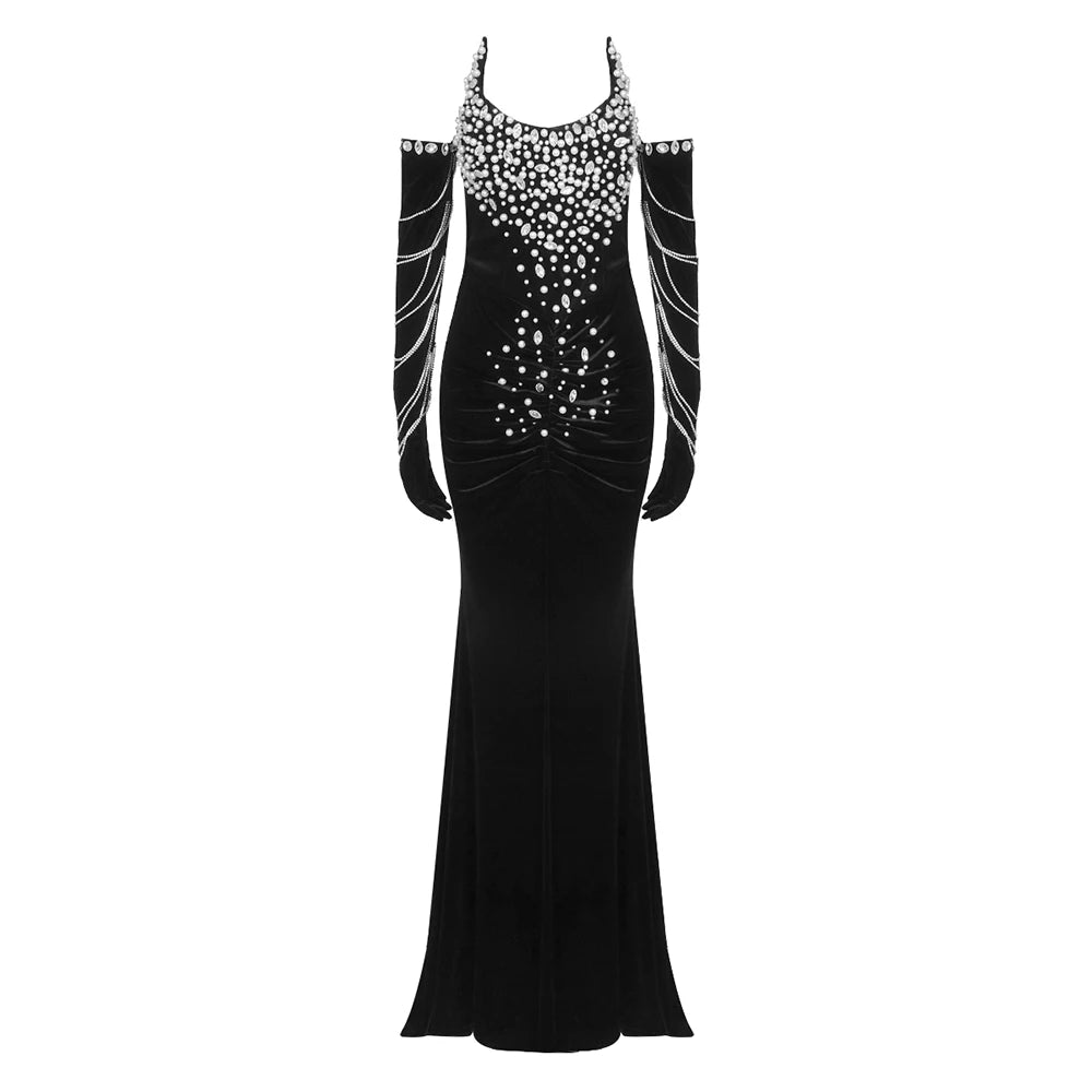 Neriah Velvet Maxi Dress Neriah Velvet Maxi Dress