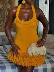 Nikita Fluff Mini Dress Fashion Closet Clothing