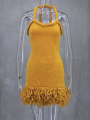 Nikita Fluff Mini Dress Fashion Closet Clothing