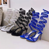 Nisha Rhinestone High Heels Fashion Closet Clothing