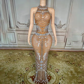 Nude Aesthetic Mesh Dress Fashion Closet Clothing